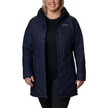 Columbia Jas Dames, Heavenly Long Hooded Plus Size Donkerblauw, 23RNICDQT